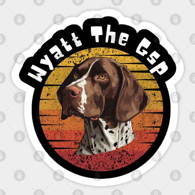 Wyatt the Grateful Sprint Hound Sticker by TaansCreation 